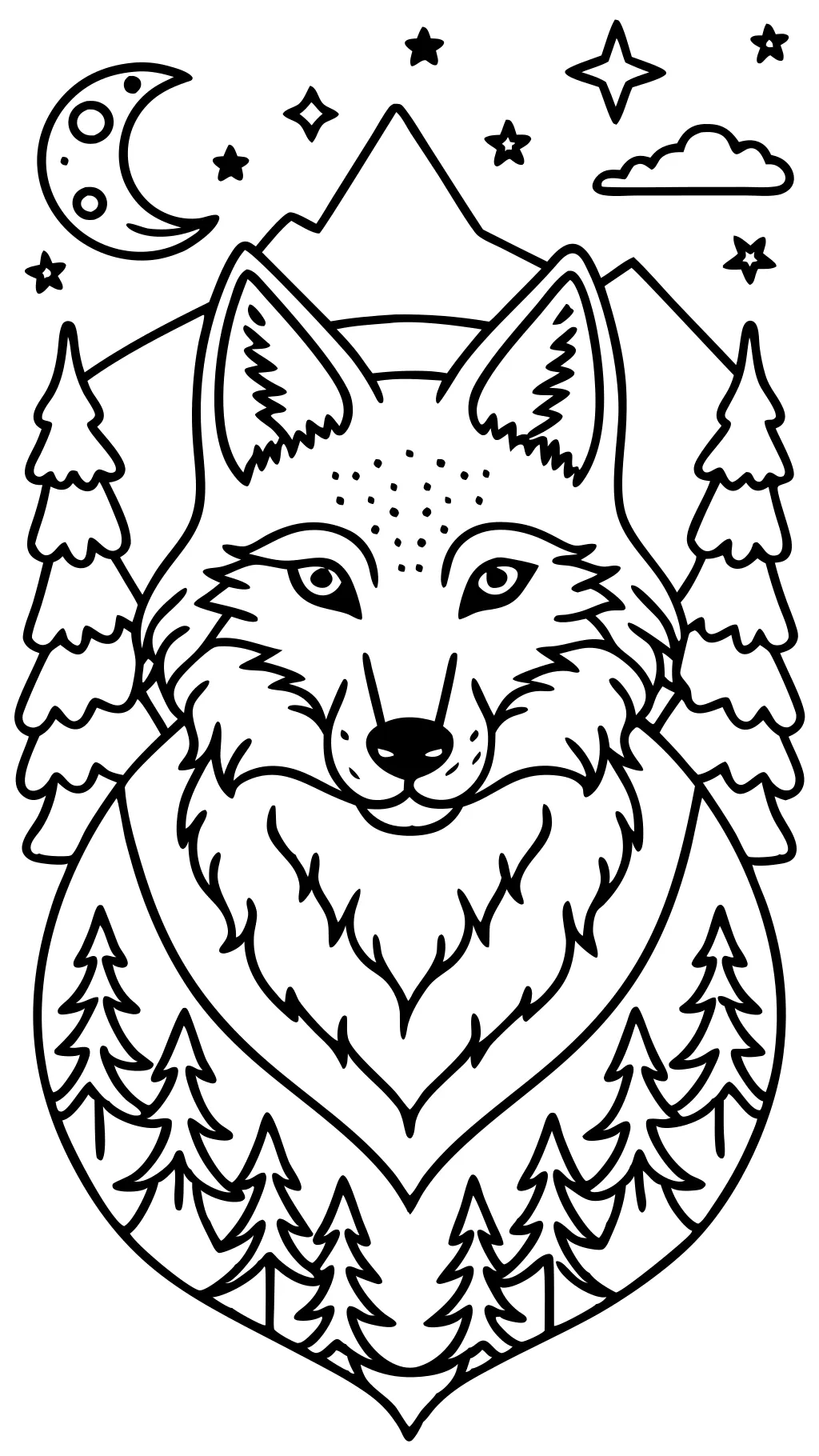 coloriages loups